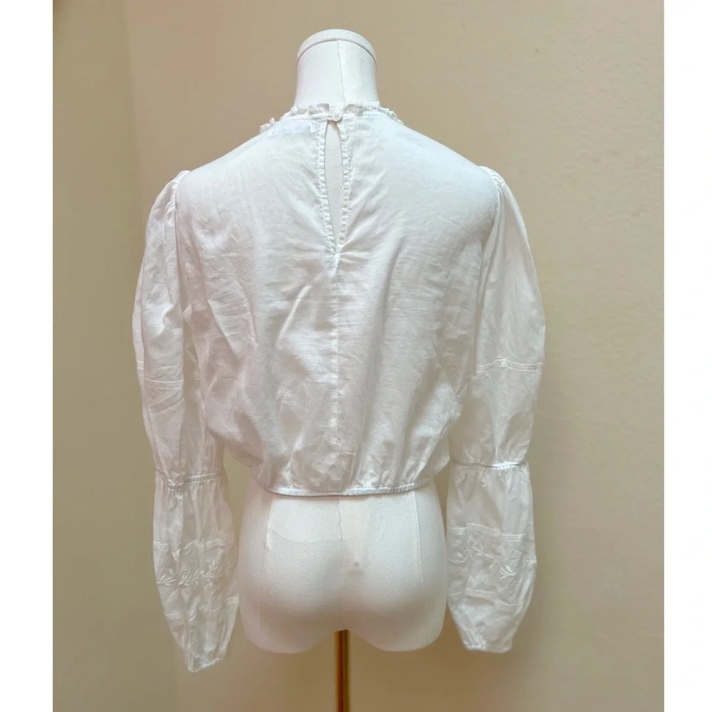 REFORMATION Organic Cotton Peasant Blouse